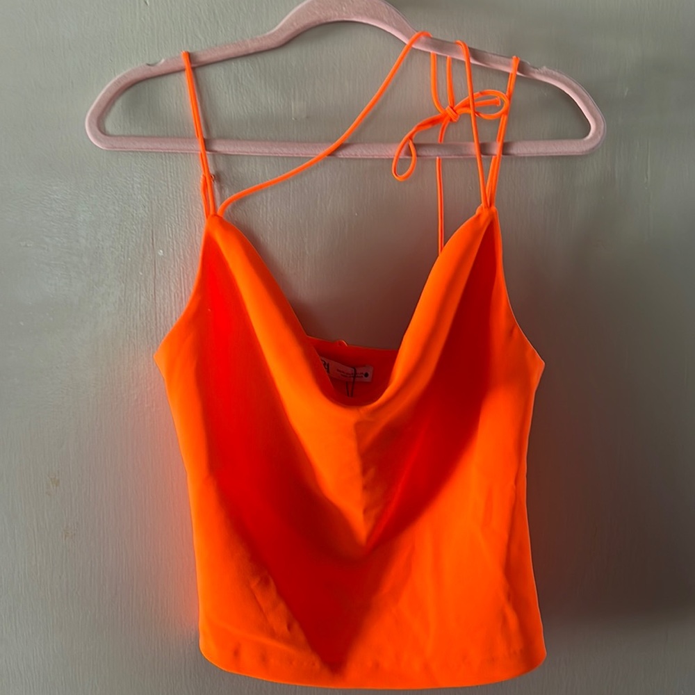 Zara neon orange top